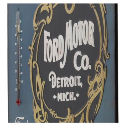 Image showing  Motor Company Metal Embossed Wall Thermometer, 14 in. x 10.27 in.