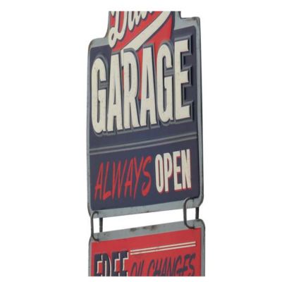 Image showing  Dad's Garage Always Open Linked Metal Sign, 15 in. x 9 in.