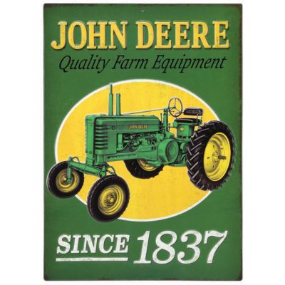 John Deere Tractor Since 1837 Metal Sign, 10 in. x 14 in.