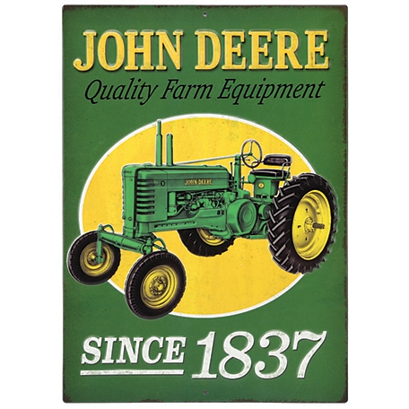 John Deere Tractor Since 1837 Metal Sign, 10 in. x 14 in.