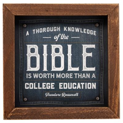 Open Road Brands Knowledge of The Bible Wood Table Art, 90168039-S