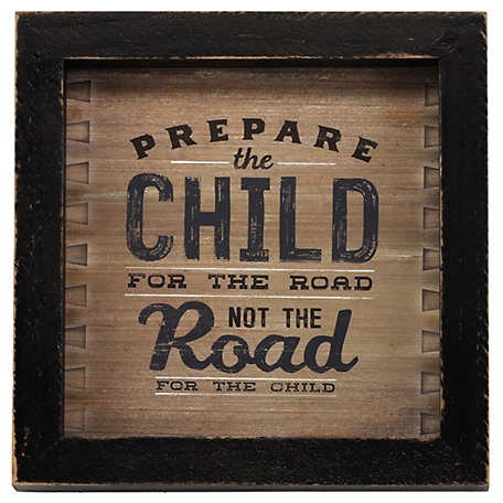 Open Road Brands Prepare the Child Wood Framed Sign, 7.5 in. x 7.5 in.