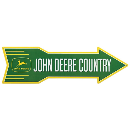 John Deere Country Metal Arrow Sign, 19.75 in. x 5.75 in.