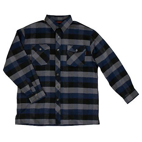 Tough Duck Men's Flannel Overshirt, WS041-NY PL-2XL at Tractor Supply Co.