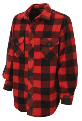 Tough Duck Men's Buffalo Check Plaid Fleece Shirt