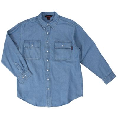 denim snap shirt