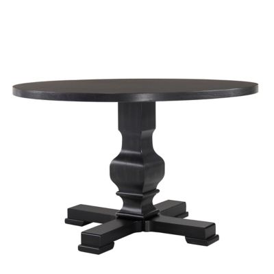 Carolina Chair & Table Round Carson Pedestal Table, Black