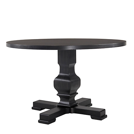 Carolina Chair & Table Round Carson Pedestal Table, Black