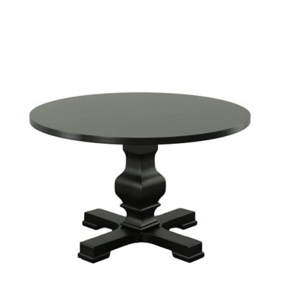 Image showing  Carson Round Pedestal Table for 4 People, Black