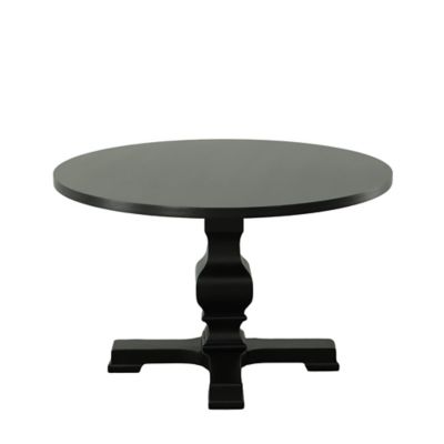 Image showing  Carson Round Pedestal Table for 4 People, Black