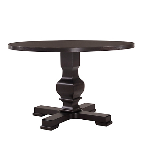 Carolina Chair & Table Round Carson Pedestal Table, Black