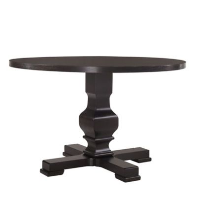 Image showing  Carson Round Pedestal Table for 4 People, Black