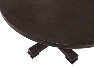 Image showing  Carson Round Pedestal Table for 4 People, Black
