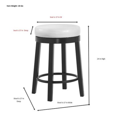 Image showing 5 th Carolina Chair & Table Era Swivel Counter Stool, 24 in., Gray/Espresso