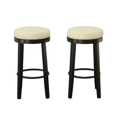 Image showing  Era Swivel Bar Stool, 30 in., Cream/Espresso