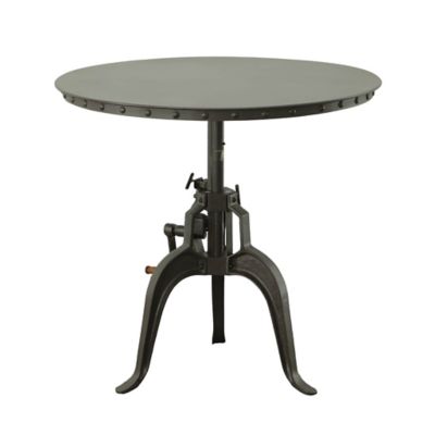 Image showing  Mundra Industrial Round Adjustable Crank Table for 4 People, 30 to 36 in.