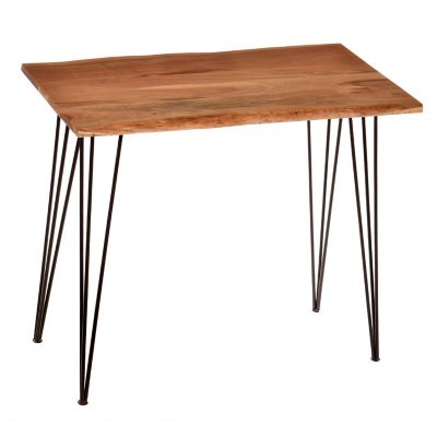 Carolina Chair & Table Seti Live Edge Rectangular Console Table, Natural/Black