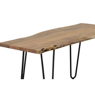 Image showing  Seti Live Edge Rectangular Coffee Table/Bench, Natural/Black