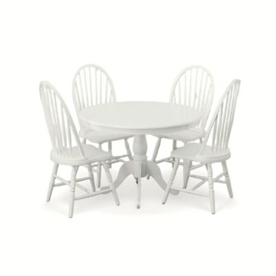 Image showing 3 th Carolina Chair & Table Fairview Round Pedestal Dining Table for 4 People, Antique Finish
