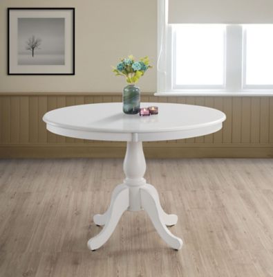 Image showing 4 th Carolina Chair & Table Fairview Round Pedestal Dining Table for 4 People, Antique Finish