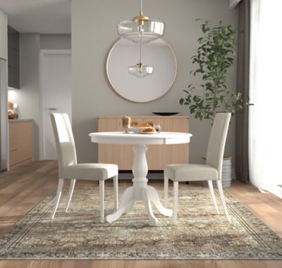 Image showing 6 th Carolina Chair & Table Fairview Round Pedestal Dining Table for 4 People, Antique Finish