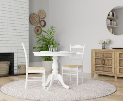 Image showing 7 th Carolina Chair & Table Fairview Round Pedestal Dining Table for 4 People, Antique Finish