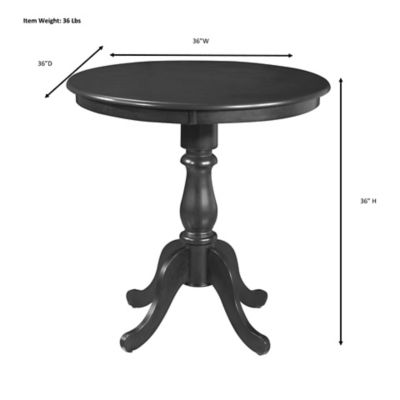 Image showing 8 th Carolina Chair & Table Round Fairview Pedestal Bar Table, 36 in.