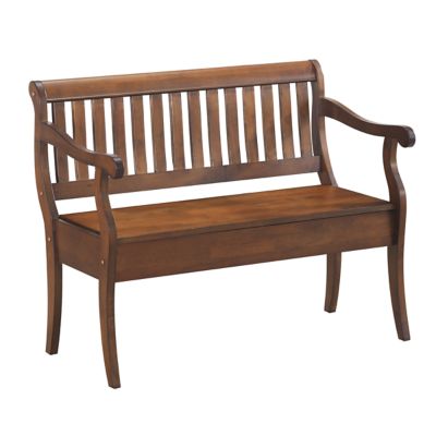 Carolina Chair & Table Veranda Storage Bench, Elm Finish