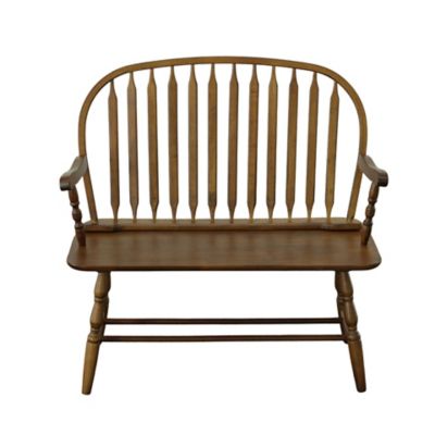 Image showing  Wooden Windsor Bench, Elm