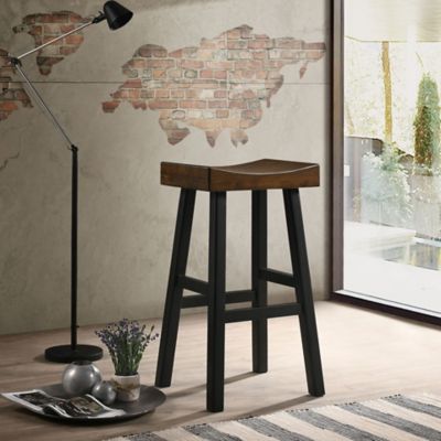 Image showing  Colborn Bar Stool, 30 in., Elm/Black