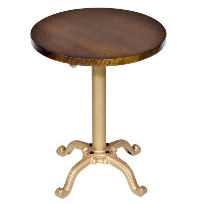 Carolina Chair & Table Elettra Adjustable Vintage Table, Elm/Gold