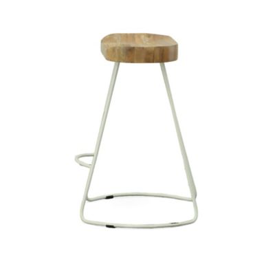 Image showing  Saga Counter Stool, 25 in., Natural/Black