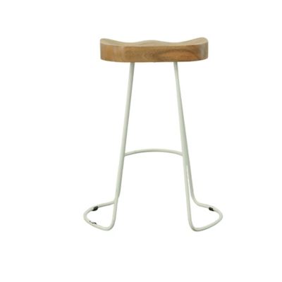 Image showing  Saga Counter Stool, 25 in., Natural/Black