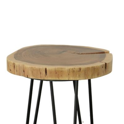 Image showing  Seti Accent Table with Live Edge Top, Black