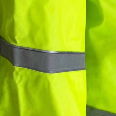 Image showing 5 th Blue Mountain Unisex Adult Hi-Vis Polyester Rainsuit Jacket and Bib Set, Green