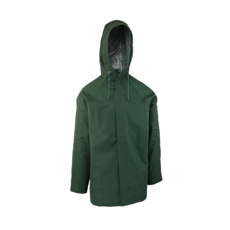 Blue Mountain unisex PVC Rain Jacket, Olive Green, 2XL