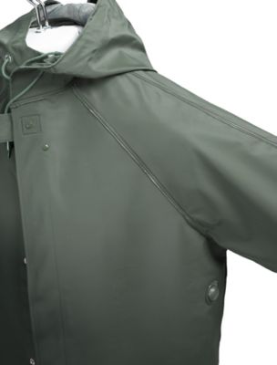 Image showing  Unisex Adult PVC Rain Jacket, Olive Green