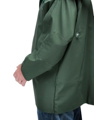 Image showing  Unisex Adult PVC Rain Jacket, Olive Green