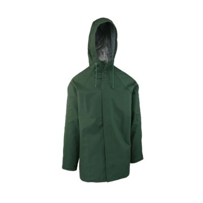 Blue Mountain Unisex PVC Rain Jacket, Olive Green