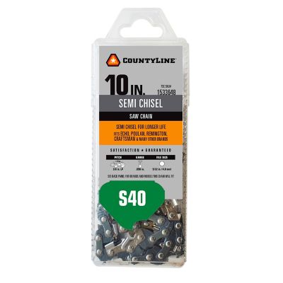 CountyLine 10 in. 40 Link Semi Chisel Chainsaw Chain