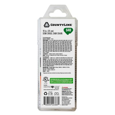 Image showing  10 in. Semi-Chisel Chainsaw Chain, 3/8 in. Pitch, 0.050 in. Gauge, 40 Drive Links, 15040TSC