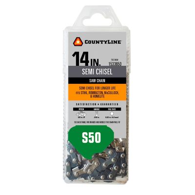 CountyLine 14 in. Semi-Chisel Chainsaw Chain, 3/8 in. Pitch, 0.050 in. Gauge, 50 Drive Links, 15050TSC