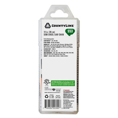 Image showing  14 in. Semi-Chisel Chainsaw Chain, 3/8 in. Pitch, 0.050 in. Gauge, 53 Drive Links, 15053TSC