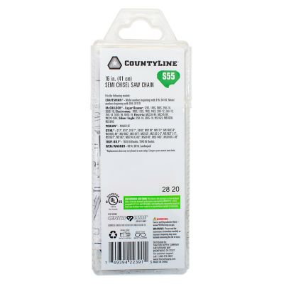 Image showing  16 in. Semi-Chisel Chainsaw Chain, 3/8 in. Pitch, 0.050 in. Gauge, 55 Drive Links, 15055TSC