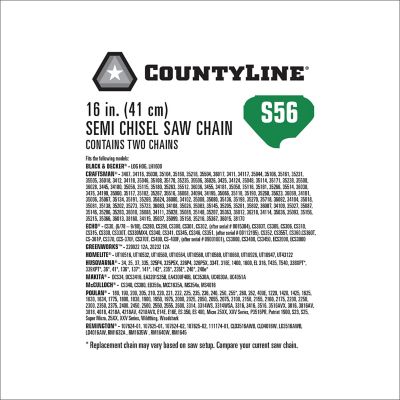 Image showing  16 in. Semi-Chisel Chainsaw Chain, 3/8 in. Pitch, 0.050 in. Gauge, 56 Drive Links