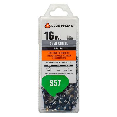 CountyLine 16 in. Semi-Chisel Chainsaw Chain, 3/8 in. Pitch, 0.050 in. Gauge, 57 Drive Links, 15057TSC