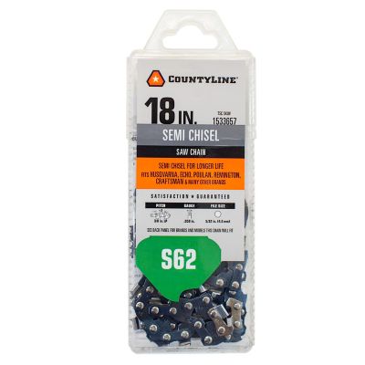 CountyLine 18 in. 62-Link Semi Chisel Chainsaw Chain