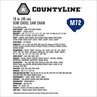 Image showing  18 in. Semi-Chisel Chainsaw Chain, 0.325 in. Pitch, 0.050 in. Gauge, 72 Drive Links, 25072TSC