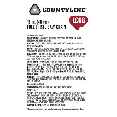 Image showing  18 in. Full-Chisel Chainsaw Chain, 3/8 in. Pitch, 0.050 in. Gauge, 66 Drive Links