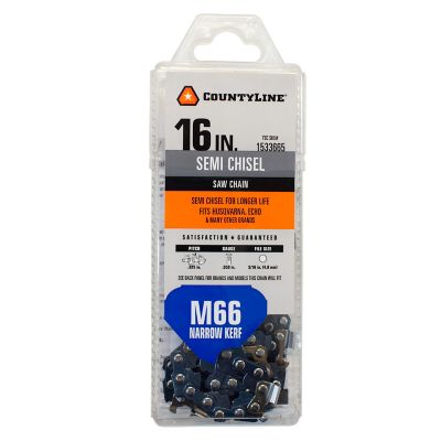 CountyLine 16 in. 66-Link Semi Chisel Chainsaw Chain